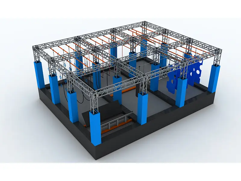 Trampoline playground park softzone climb and crawl  multifunction indoor trampoline park equipment with ninja warrior