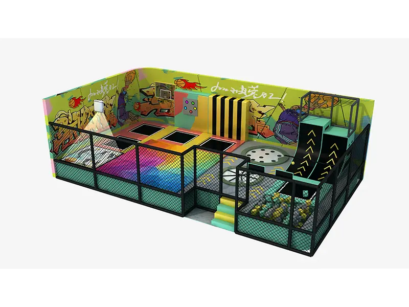 100SQM Children Playground Commercial Indoor Trampoline China Factory