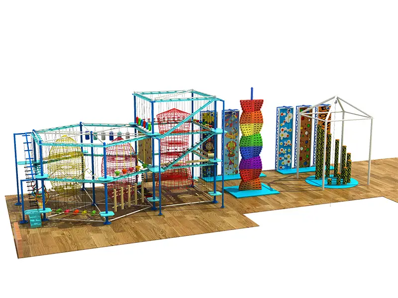 Rope course climbing wall indoor adventure playground cost