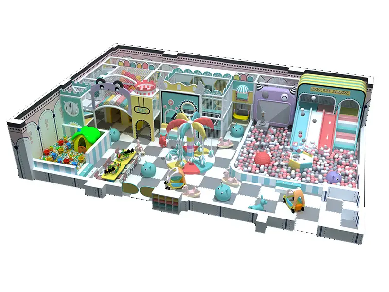 Customized indoor playground equipment with sand pit ball pit for fun