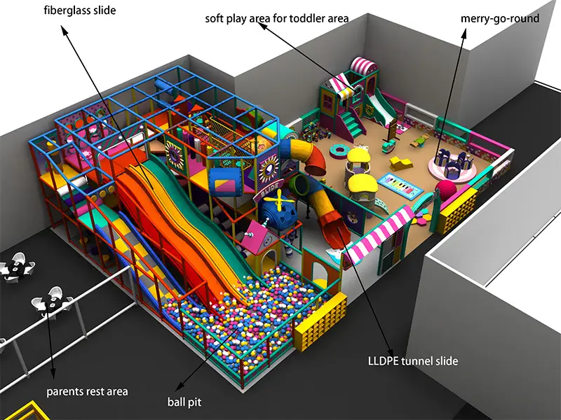 Colorful Indoor soft playground equipment manufacturer for children