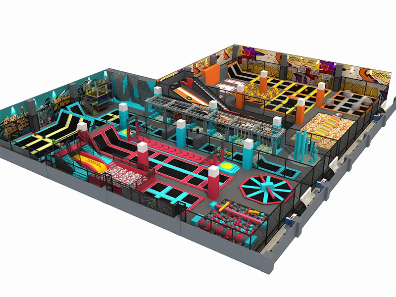 1500SQM Big commercial trampoline park for children supplier for sale