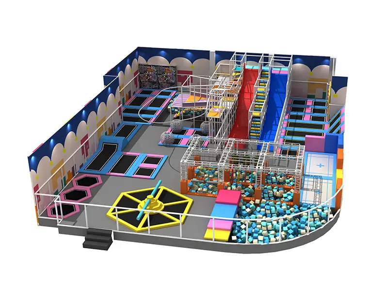 start commercial trampoline big indoor playground factory+