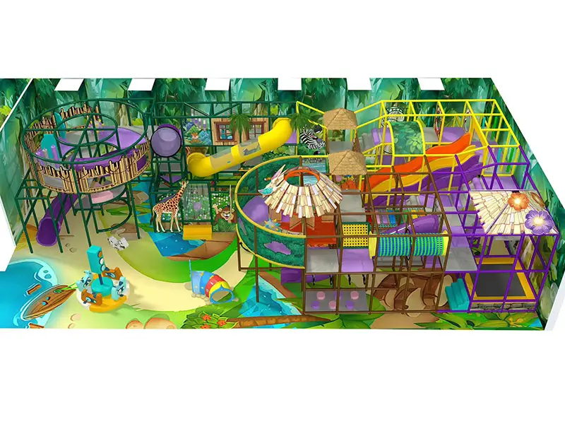 Slide indoor playground equipment big play area setup supplier