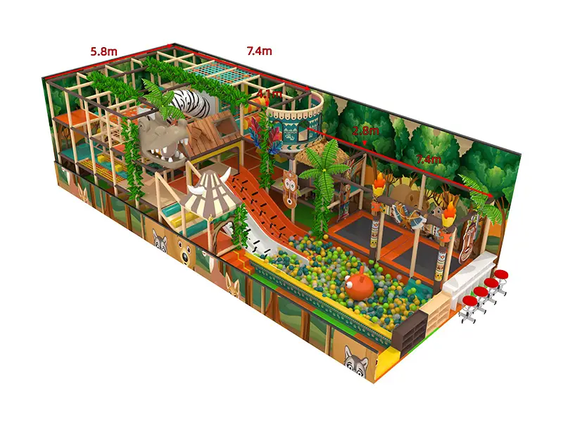 Soft play manufacturers the jungle play place indoor slide playground