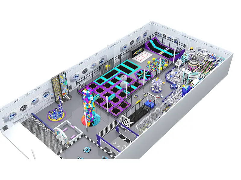 Cost de amenajare a zonei de joacă | Proiect de 1150㎡ cadru de joacă interior complet personalizat